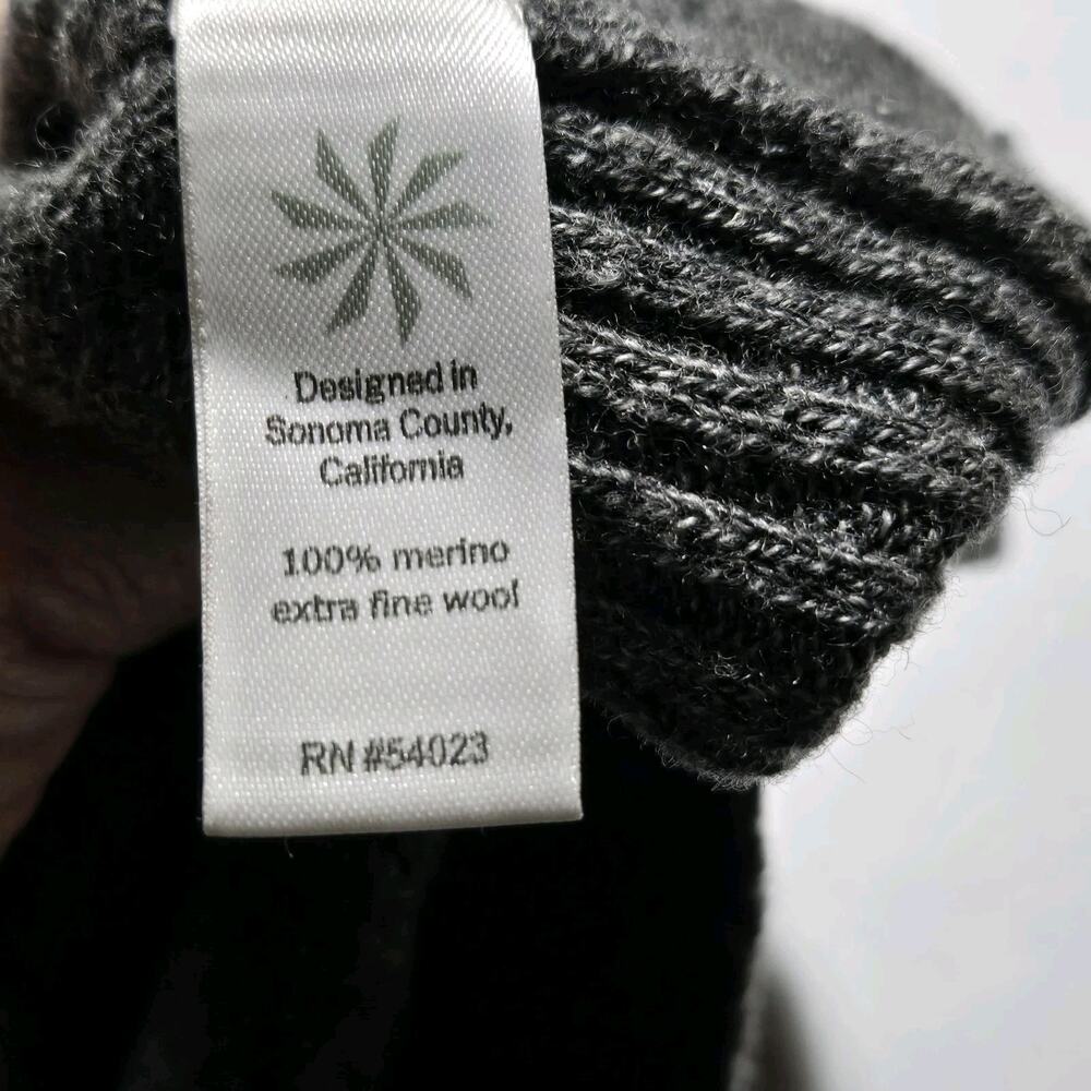 Athleta Hooded Sweater 100% Merino X Fine Wool Gray Size Small - Picture 8 of 8